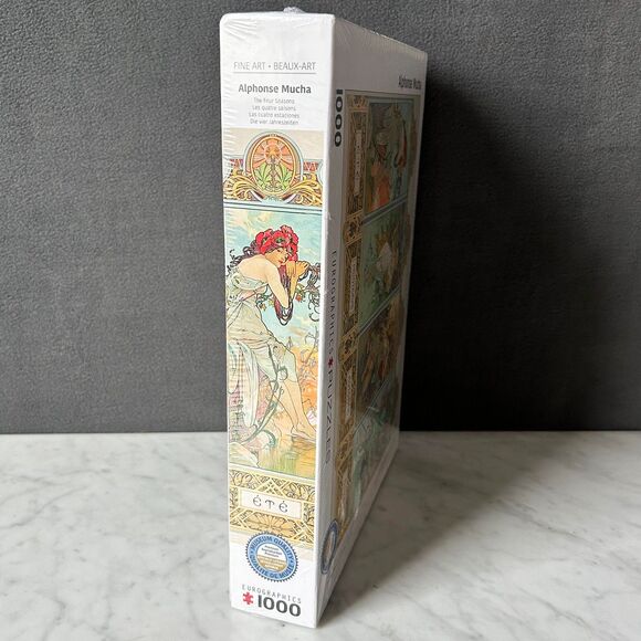 The Four Seasons Art Nouveau Alphonse Mucha Eurographics Puzzle-1000 Pieces NEW - Picture 4 of 7